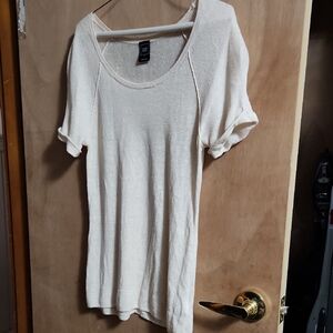 GAP Women's Short Sleeve Cream Tee